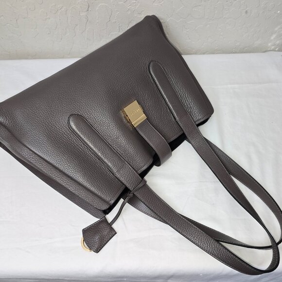 Radley London Sloane Street Large Zip-Top Gray Pebble Grain Leather Shoulder Bag - Picture 16 of 16